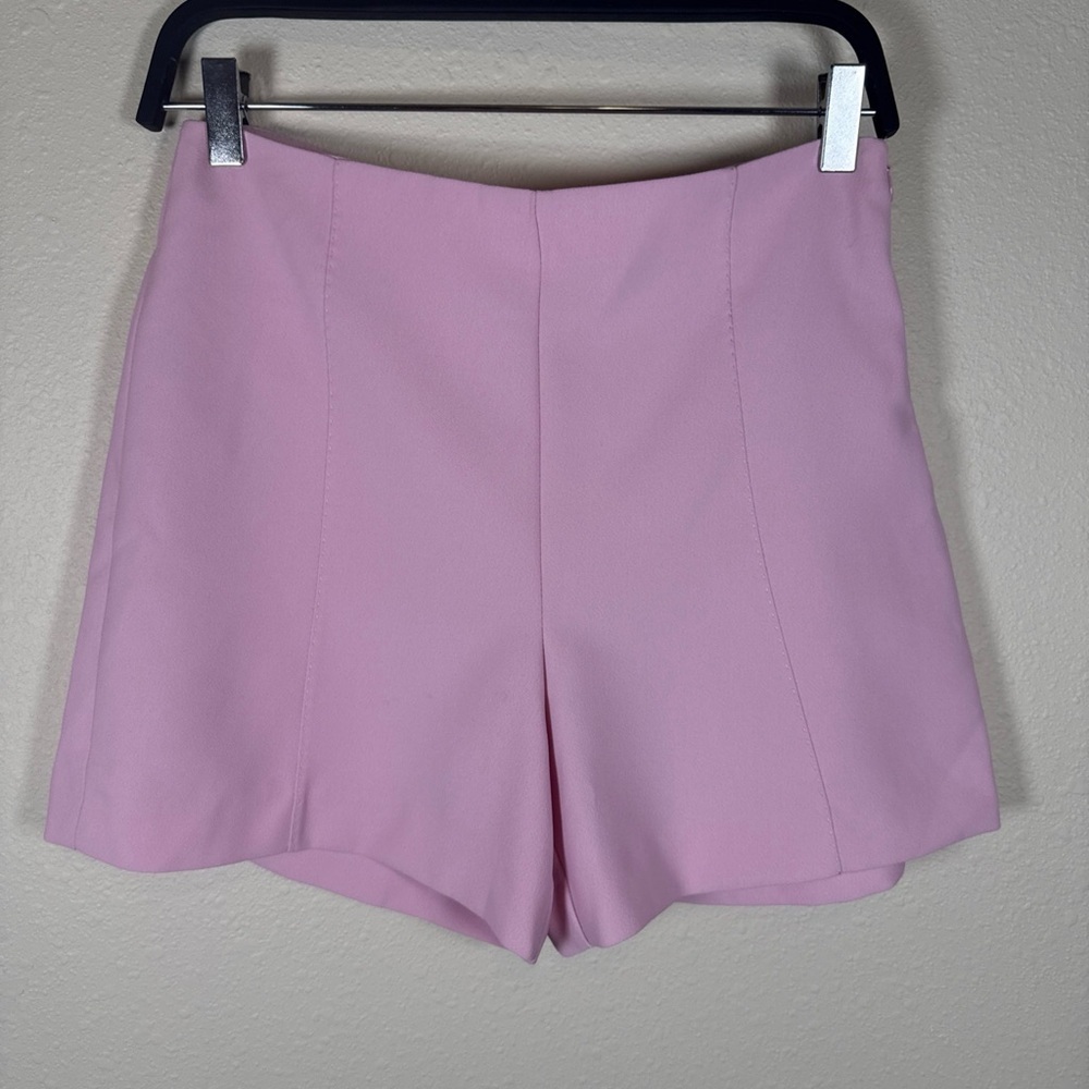 Mango High Waist Shorts in Light Pink